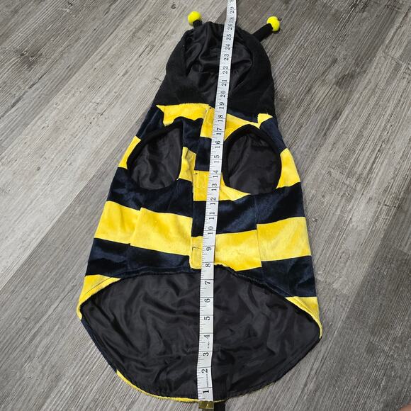 Vibrant Life Yellow & Black Hooded Bumble Bee Halloween Pet Dog Costume Dress Up - Picture 9 of 9